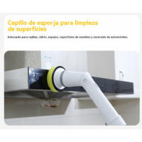 Cepillo de limpieza doméstico motorizado sin cable mango largo cepillo de limpieza telescópico sin dobleces fregona giratoria automática - details 10