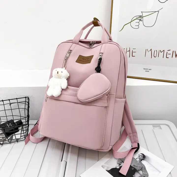 Mochila de Nylon Portátil Uso Dual para Estudiantes de Secundaria y Preparatoria - 1
