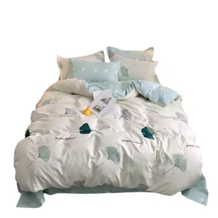 Juego de ropa de cama de cuatro piezas de algodón de Aloe Vera, juego de sábanas para dormitorio de estudiantes - 1
