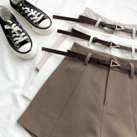 Shorts Casual Para Mujer ITOOLIN Cintura Alta A-line Chic Oficina Vintage Verano Primavera Con Cinturón Estilo Regular Polyester Elastane - details 6