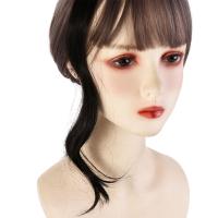 Extensiones de cabello para mujer, Clip en la frente, accesorios para el cabello, flequillo de barba de dragón, flequillo largo y rizado, peluca de síntesis con flequillo de parte media - details 7