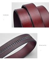 Cinturón de Cuero de Vaca de Negocios para Hombres BUNO Hebilla Automática de Metal, Ajuste Perfecto para Jeans Alta Calidad Auténtica - details 10