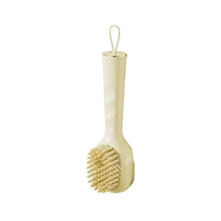 Cepillo para pulir zapatos multifuncional para uso doméstico, 2 uds., con cordón, cepillo para colgar para lavandería, mango largo, cerdas suaves, para el hogar - 1