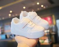 Zapatillas de deporte antideslizantes para niño y niña, zapatos informales de cuero, versátiles, a la moda, color blanco, para correr, para primavera y otoño - details 7