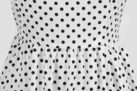 X Vestido acampanado con estampado de lunares y manga cuadrada elegante de verano para mujer - details 22