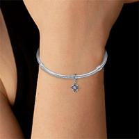 Encanto Clásico de Plata Esterlina S925 - Romántico Pulsera de 3mm con Zirconio - Ideal para Joyería DIY para Mujeres - details 29