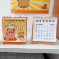 Mini Capybara-calendario Simple de papel de escritorio, planificador diario Dual, organizador de Agenda anual, regalo de escritorio, 2025 - details 1