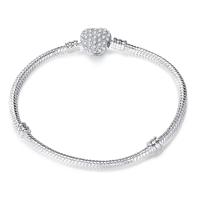 Pulsera Pandora con cierre de corazón de amor Cadena de serpiente europea - details 11
