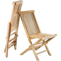 Conjunto de asientos de jardín de tres piezas de madera de teca, silla plegable y mesa plegable cuadrada de aproximadamente 40 x 60 cm - details 10