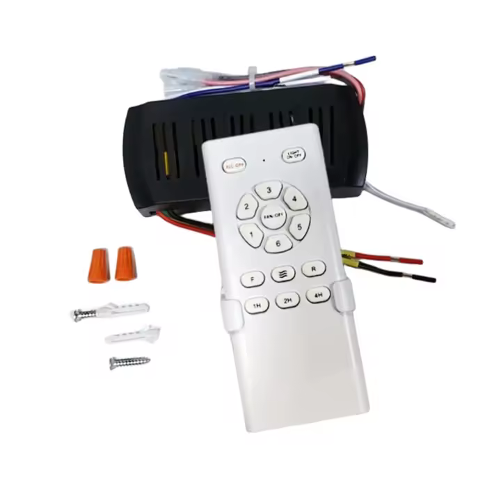 Kit de Control remoto de ventilador de techo de conversión de frecuencia, controlador de receptor remoto de luz de alto voltaje de 6 velocidades - 1