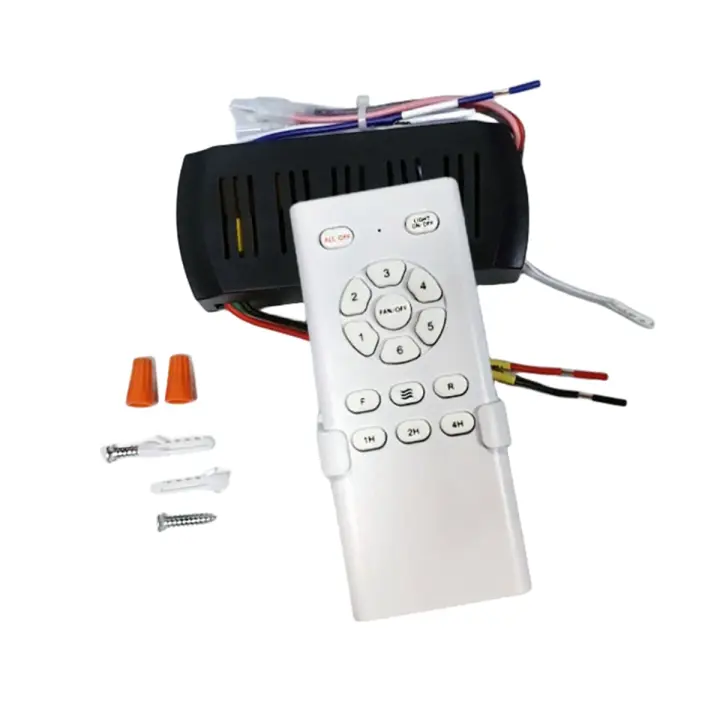 Kit de Control remoto de ventilador de techo de conversión de frecuencia, controlador de receptor remoto de luz de alto voltaje de 6 velocidades - 1
