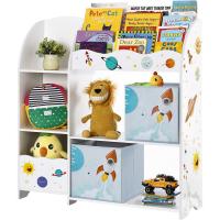 Niños Estantería Almacenamiento Multifuncional 2 Cajas Gran Capacidad Tema Universal Dormitorio Salón Blanco GKR42WT - details 0