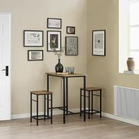 Juego de Mesa Comedor Conjunto de Mesa Alta de Bar con 4 Taburetes y 1 Mesa Gris - details 27