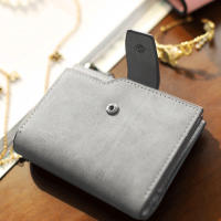 Cartera corta de cuero PU para mujer, monederos femeninos, tarjetero, monederos portátiles plegables, monedero para mujer, nuevo - details 15