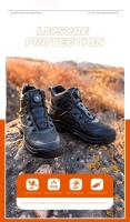 Botas de caña alta, zapatos deportivos para hombre con punta de acero de seguridad indestructible, zapatos de trabajo antideslizantes - details 5