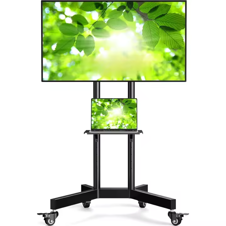 Soporte TV de Ruedas Adecuado para Televisiones de 32 a 85 Pulgadas Pie de Television con Estante - 1