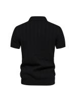 Polo de punto para hombre, manga corta y cuello vuelto, novedad - details 4
