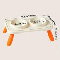 Cuencos dobles para comida de gato, cuenco de agua multifunción antideslizante, contenedor de comida para mascotas, cuenco de alimentación estable antideslizante para gatos, gatitos/cachorros/conejitos - details 0