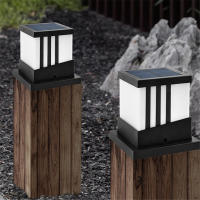 Luz de Poste Solar Moderna RXUNS Lámpara de Columna de Patio Impermeable IP65 Brillo de 300lm - details 1