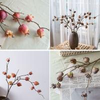 11 ramas artificiales de granada de frutas, ramas de frutas de espuma hechas a mano realistas, plantas falsas de plástico elegantes - details 11