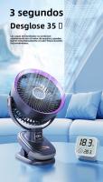 Ventilador USB Portátil con Luz Nocturna Rotación de 360°, 3 Velocidades, Silencioso y Ahorro Energético para Cama/Escritorio/Pared - details 15