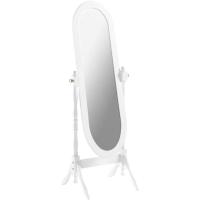 Espejo basculante Nishano Cheval, Espejo de vestidor con pedestal, tamaño grande, color blanco - details 3