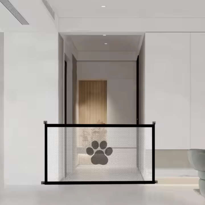 Puerta para mascotas, cerca de protección de aislamiento para mascotas, red de aislamiento para perros, cerca portátil plegable - 1