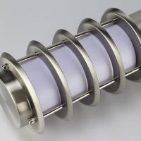 Luz de camino impermeable para exteriores, lámpara de poste de acero inoxidable + Sombra acrílica blanca, a prueba de óxido, iluminación de Pilar E27, L30cm, L45cm - details 2
