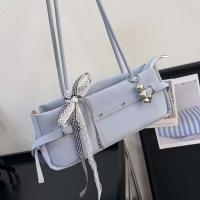 Bolso de mano francés dulce que combina con todo, bolso de hombro de PU con lazo colgante, estilo coreano, Color sólido, bolsos para las axilas para mujer, uso diario - details 6