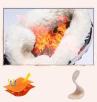 Zapatos de algodón impermeables para mujer, botines de nieve para senderismo, plataforma para mantener el calor con piel gruesa, Invierno - details 4