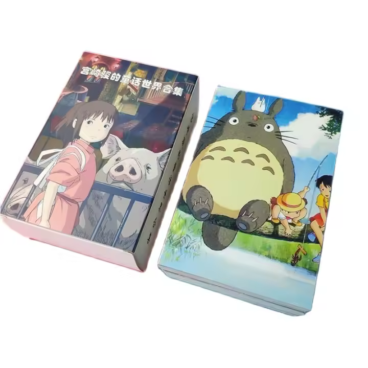 Tarjetas de Saludo de Anime Miyazaki's Fairy Tale World Set de 100 Hojas Regalo de Cumpleaños en Papel Normal Producto de Peligro Sólo para Negocios - 1