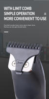 Kemei-cortadora de pelo portátil profesional para hombres, cortadora de pelo eléctrica recargable de 0,1mm, máquina de corte de pelo para cabeza calva, 8000RPM - details 3