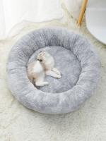 Cama redonda de Donut para perro y gato, cojín lavable, Ultra suave, cálido, para invierno, envío directo - details 7