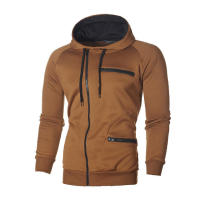 Suéter deportivo de jacquard para hombre, chaqueta informal con múltiples capuchas, color sólido, 2024 - details 2