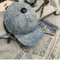 Gorra de béisbol vaquera, bolso cruzado, bolsa de almacenamiento para auriculares, Mini sombrero Harajuku, billetera, monedero de lona portátil de estilo coreano para uso diario - details 17