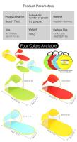 Tienda de Playa de Camping de Protección Solar al Aire Libre Montaje Rápido Forma de Zapato Azul - details 11