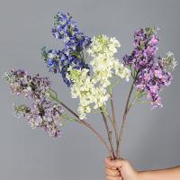 Flor Lila Artificial de tacto Real, rama de flor Lila de seda elegante de lujo, flor falsa hecha a mano, decoración de mesa para el hogar - details 4