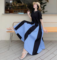 Vestido de sirena casual de talla grande con diseño de bloques de color de verano, ajuste sueltoAVestido de Talla Grande para Hermana con Falda de Personaje - details 8