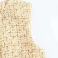 Nueva Moda Otoñal Zach Ailsa Chaleco Sin Mangas y Chaleco de Cinturón Redondo Pequeño - details 4