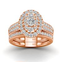 Anillos de Compromiso Moissanite 2PCS para Mujeres en Oro Amarillo Joyería Nupcial con Certificado Regalos de Lujo para Parejas en Venta Stone Principal Gemstones - details 7