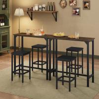 Conjunto de Mesa de Bar y 2 Sillas Estructura de Metal Tamaño 100x40x100 cm - details 11
