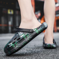 Zuecos de jardín para hombre, zapatillas informales grises, sandalias ligeras sin cordones con parte superior transpirable - details 10