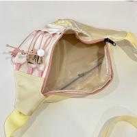 Bolso cruzado portátil para chica, bolso de pecho de estilo japonés, impermeable, para correr, riñonera, bolsa de nailon con contraste de Color para teléfono, para chicas adolescentes - details 12