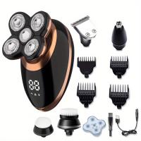 Maquinilla de afeitar eléctrica con 5 cabezales de cuchillo, afeitadora con pantalla Digital para el hogar, máquina de afeitar eléctrica para hombres - details 3