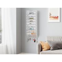 Soporte de Metal A4 con 8 Compartimentos Revistero Organizador de Pared para Oficina con 5 Ganchos - details 24