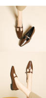 Nuevos zapatos británicos de cuero suave, zapatos pequeños de cuero, tacón grueso, tacón bajo, zapatos Marie - details 8