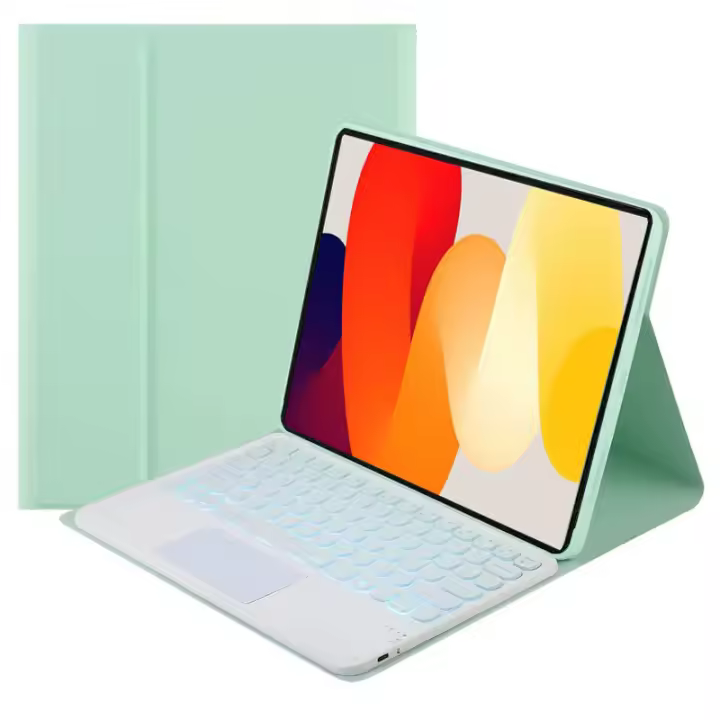 Funda con panel táctil para Xiaomi Redmi Pad SE 2023, 11 pulgadas, soporte retroiluminado, teclado español - 1