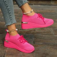 Zapatillas de deporte informales para mujer, zapatos de malla transpirables con cordones, Tenis de plataforma para caminar y correr, moda de verano - details 26
