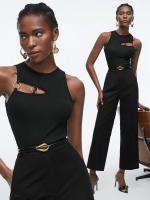 Camiseta casual negra sin mangas para mujer, top Y2K, regalo para mujer - details 0