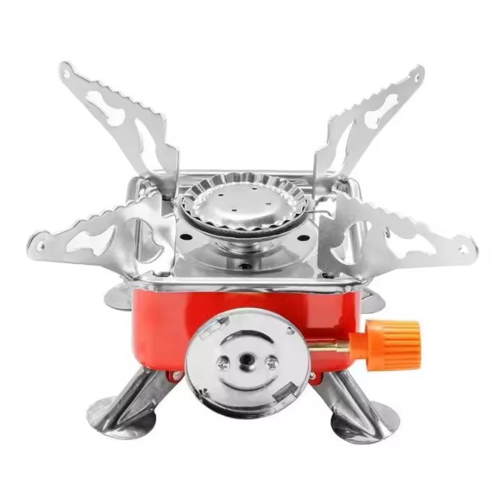Estufa de Gas Portátil de Acero Inoxidable Mini Estufa Cuadrada para Exteriores - 1
